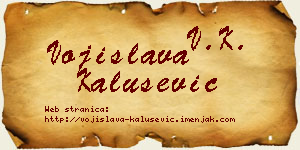 Vojislava Kalušević vizit kartica